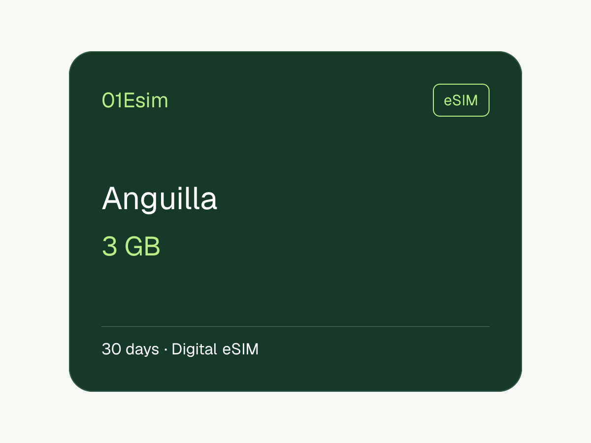 eSIM: Anguila · 3 GB · 30 días