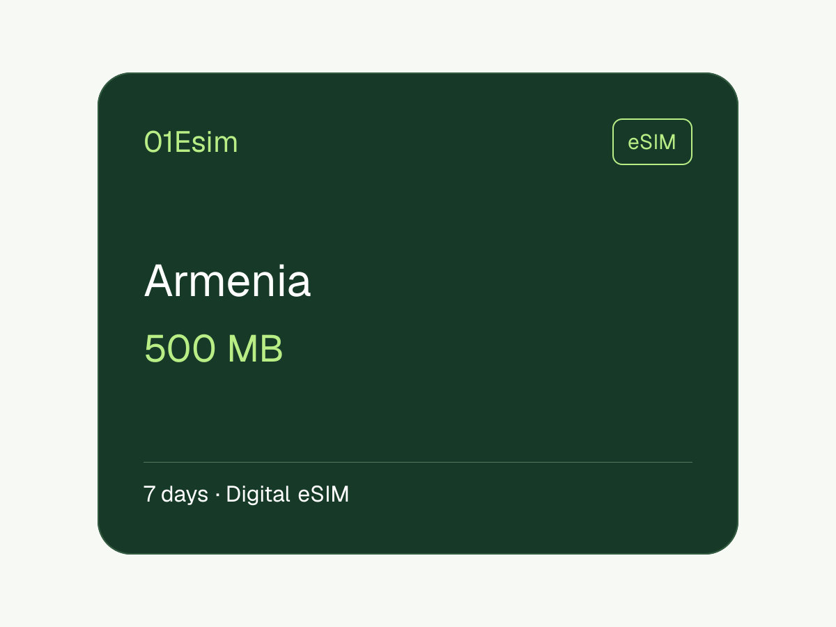 eSIM — Армения · 500 МБ · 7 дней