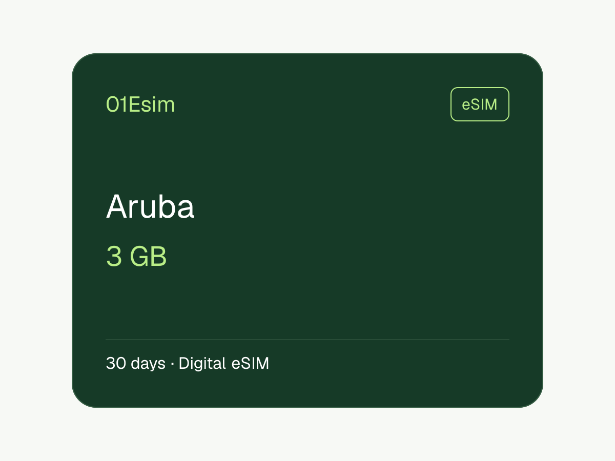 eSIM — Аруба · 3 ГБ · 30 дней