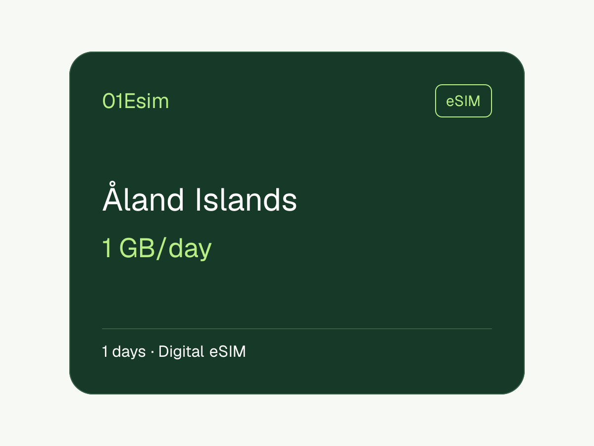 eSIM: Islas Aland · 1 GB/día · 1 día