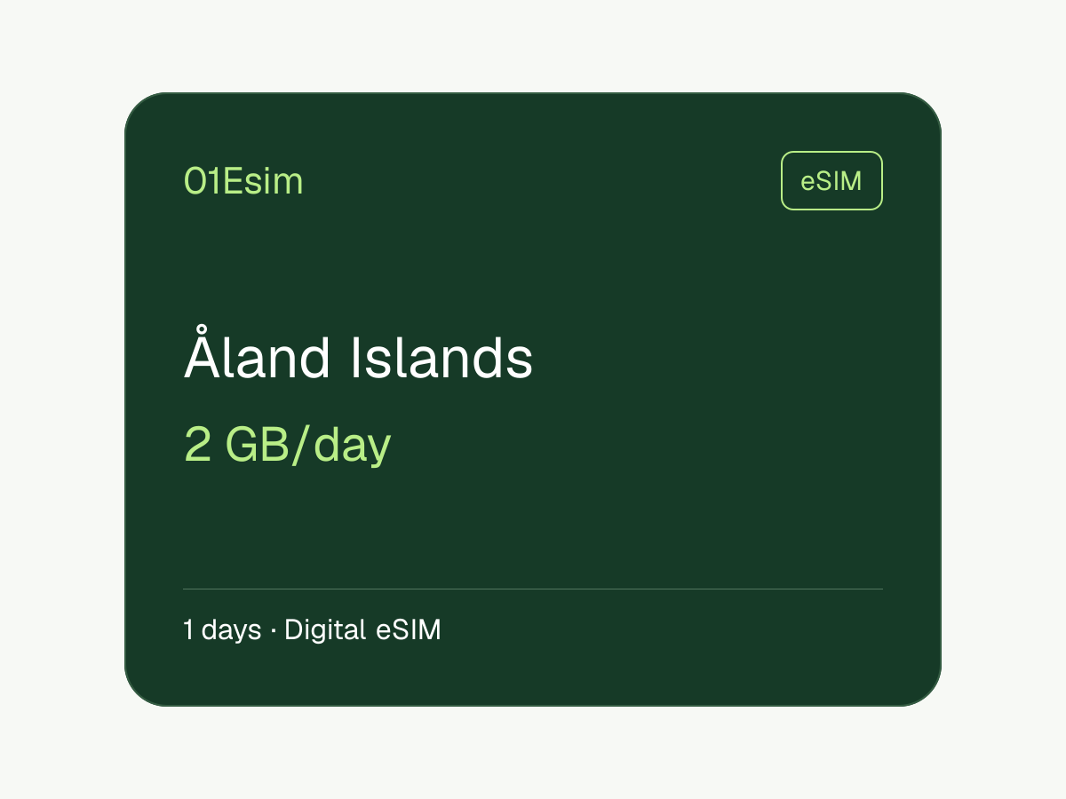 eSIM: Islas Aland · 2 GB/día · 1 día