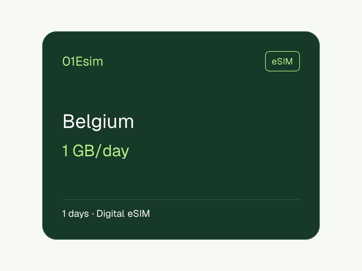 eSIM — Бельгия · 1 ГБ/день · 1 день