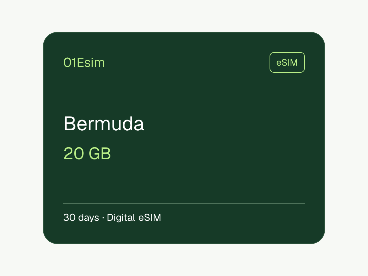 eSIM — Бермудские о-ва · 20 ГБ · 30 дней