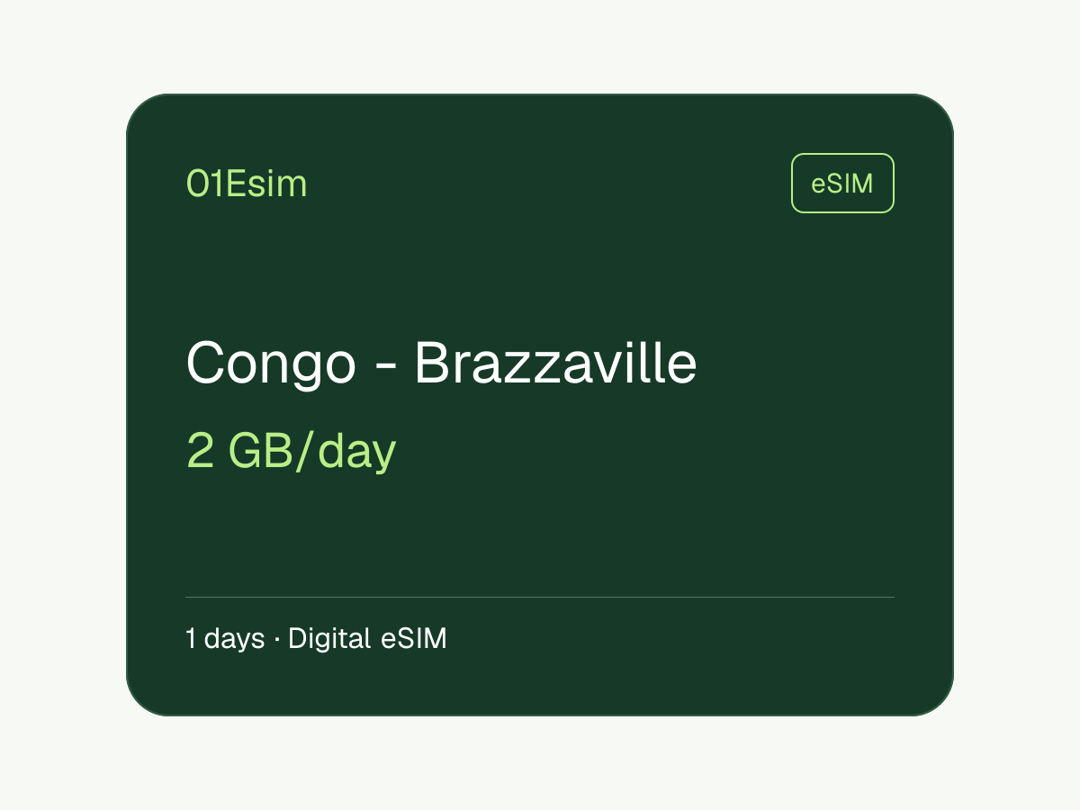 刚果（布） eSIM · 2 GB/天 · 1 天