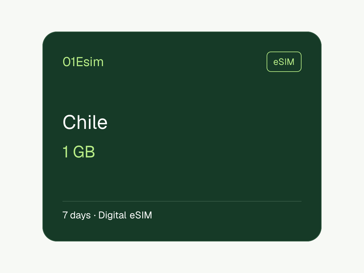 eSIM — Чили · 1 ГБ · 7 дней