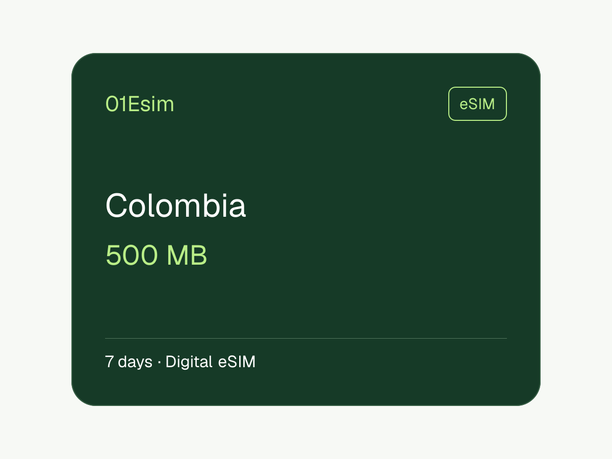 eSIM — Колумбия · 500 МБ · 7 дней