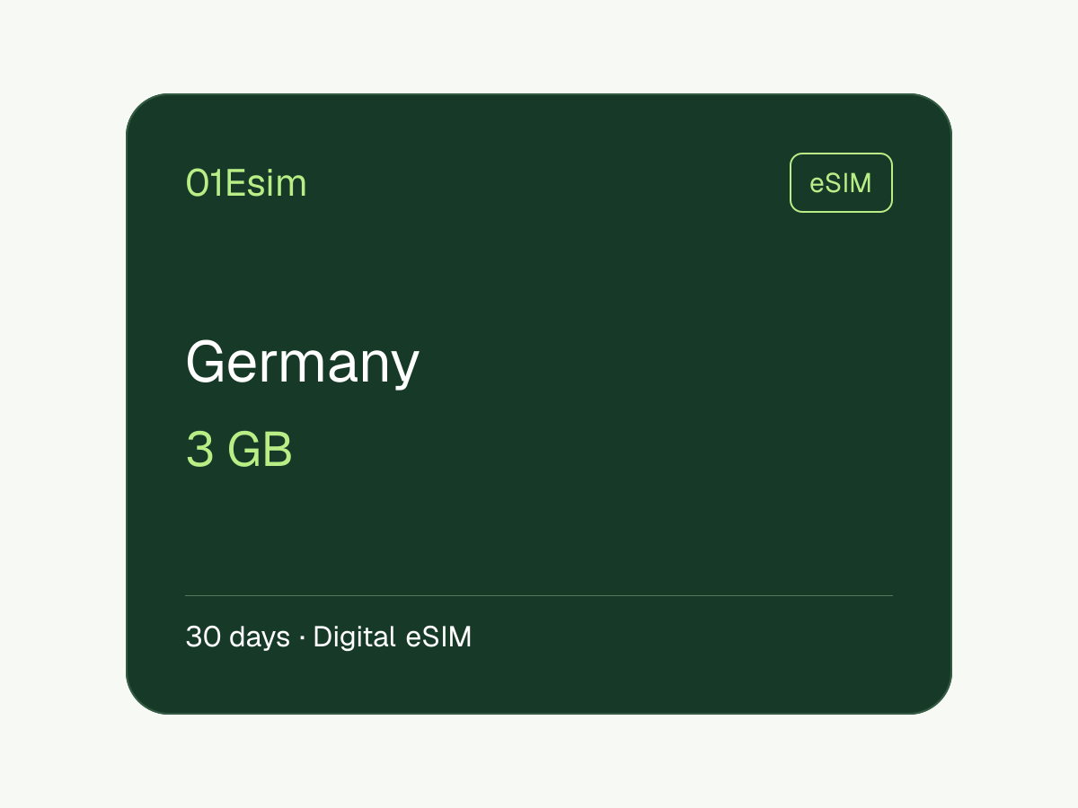 eSIM — Германия · 3 ГБ · 30 дней