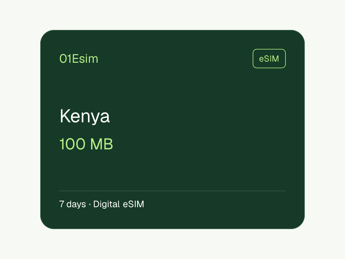 eSIM: Kenia · 100 MB · 7 días