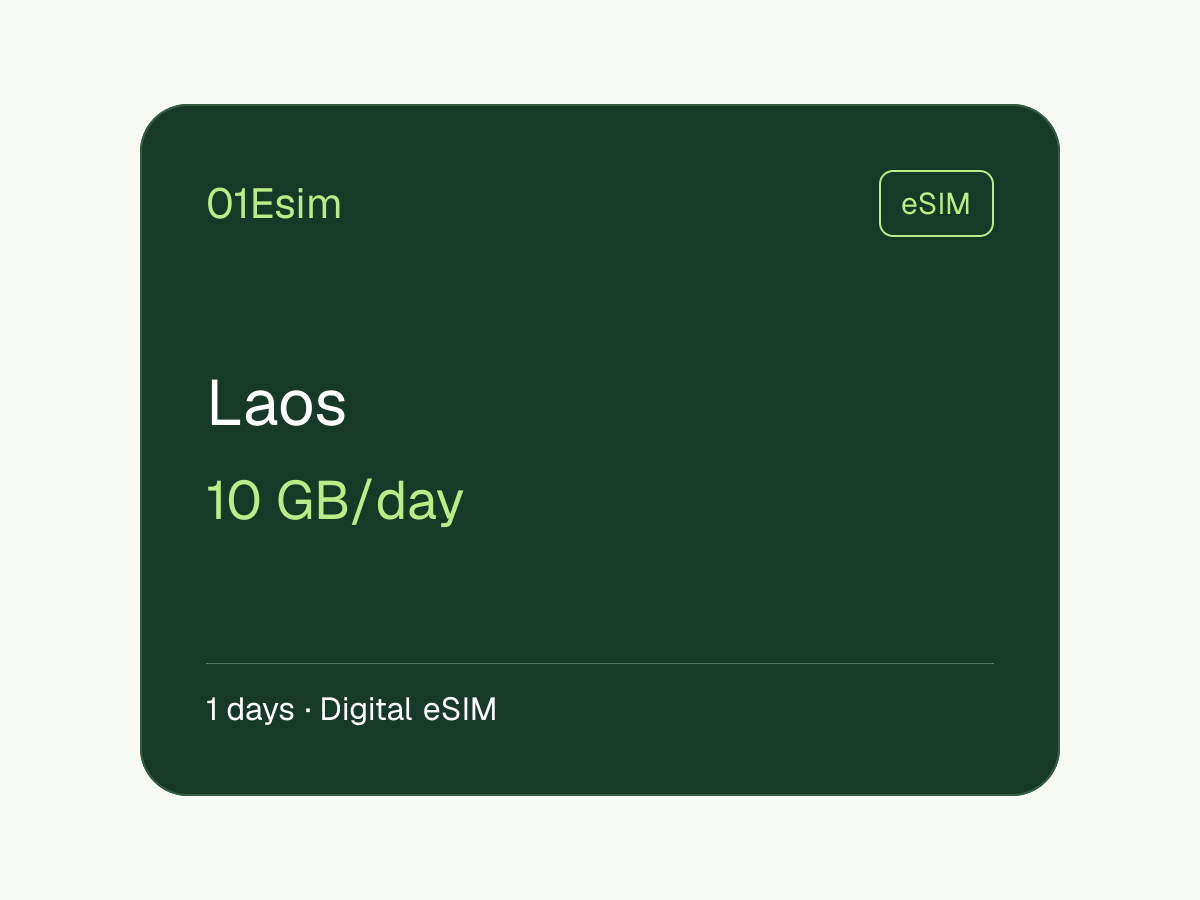 eSIM: Laos · 10 GB/día · 1 día