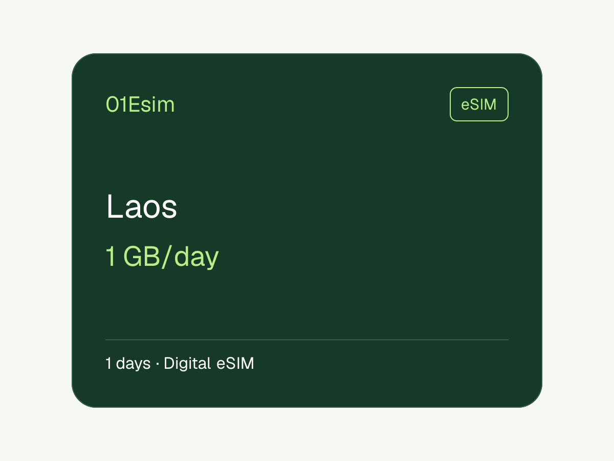 eSIM: Laos · 1 GB/día · 1 día