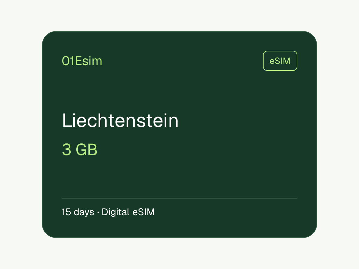 eSIM — Лихтенштейн · 3 ГБ · 15 дней