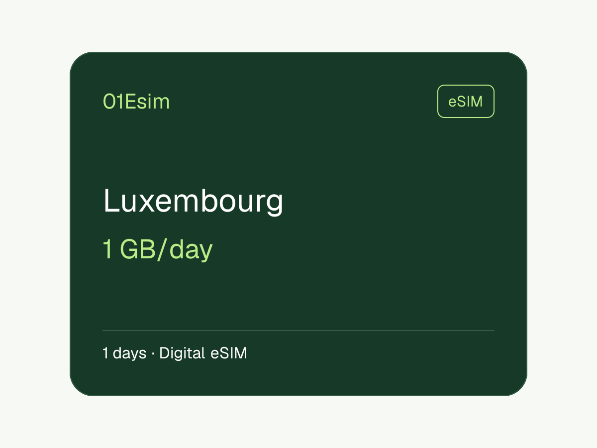 Luxembourg eSIM — 1 GB/day, 1 days