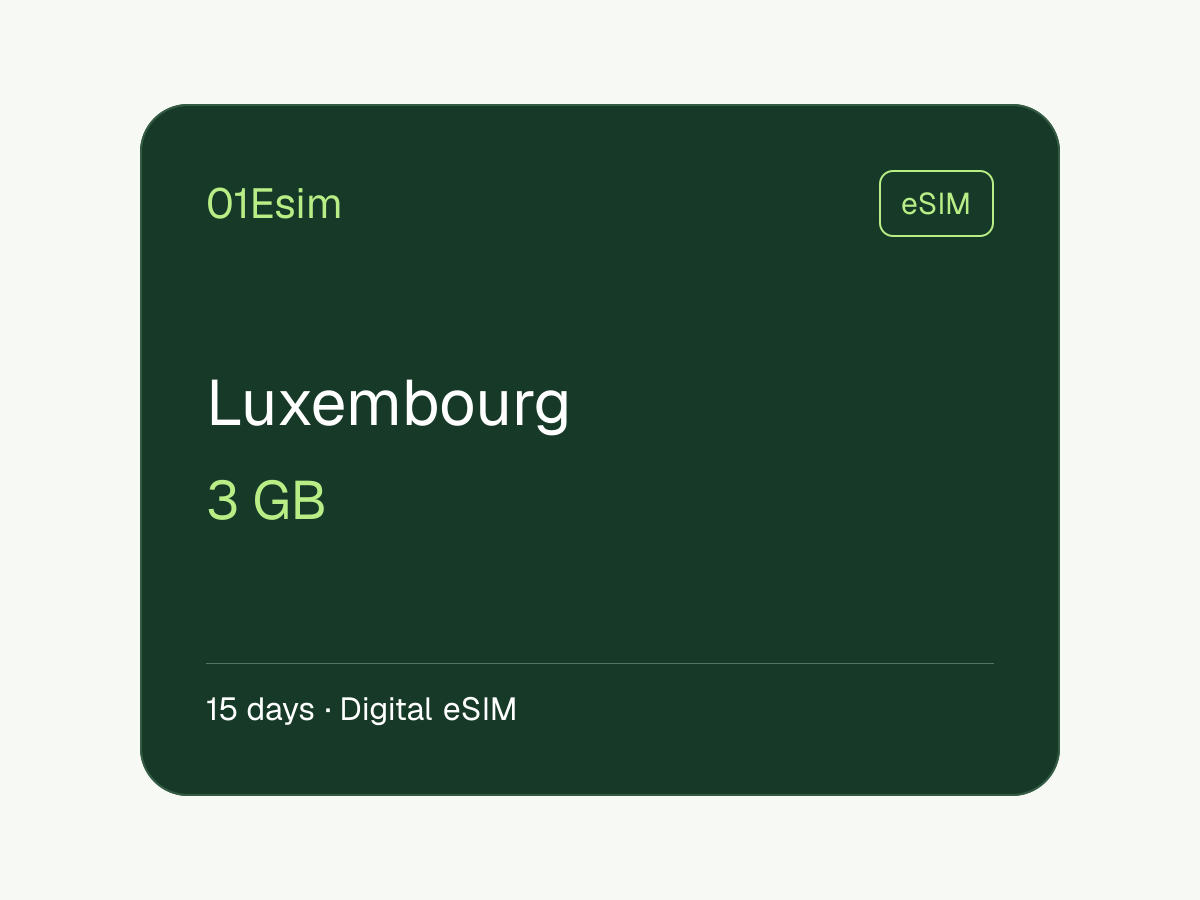 eSIM — Люксембург · 3 ГБ · 15 дней