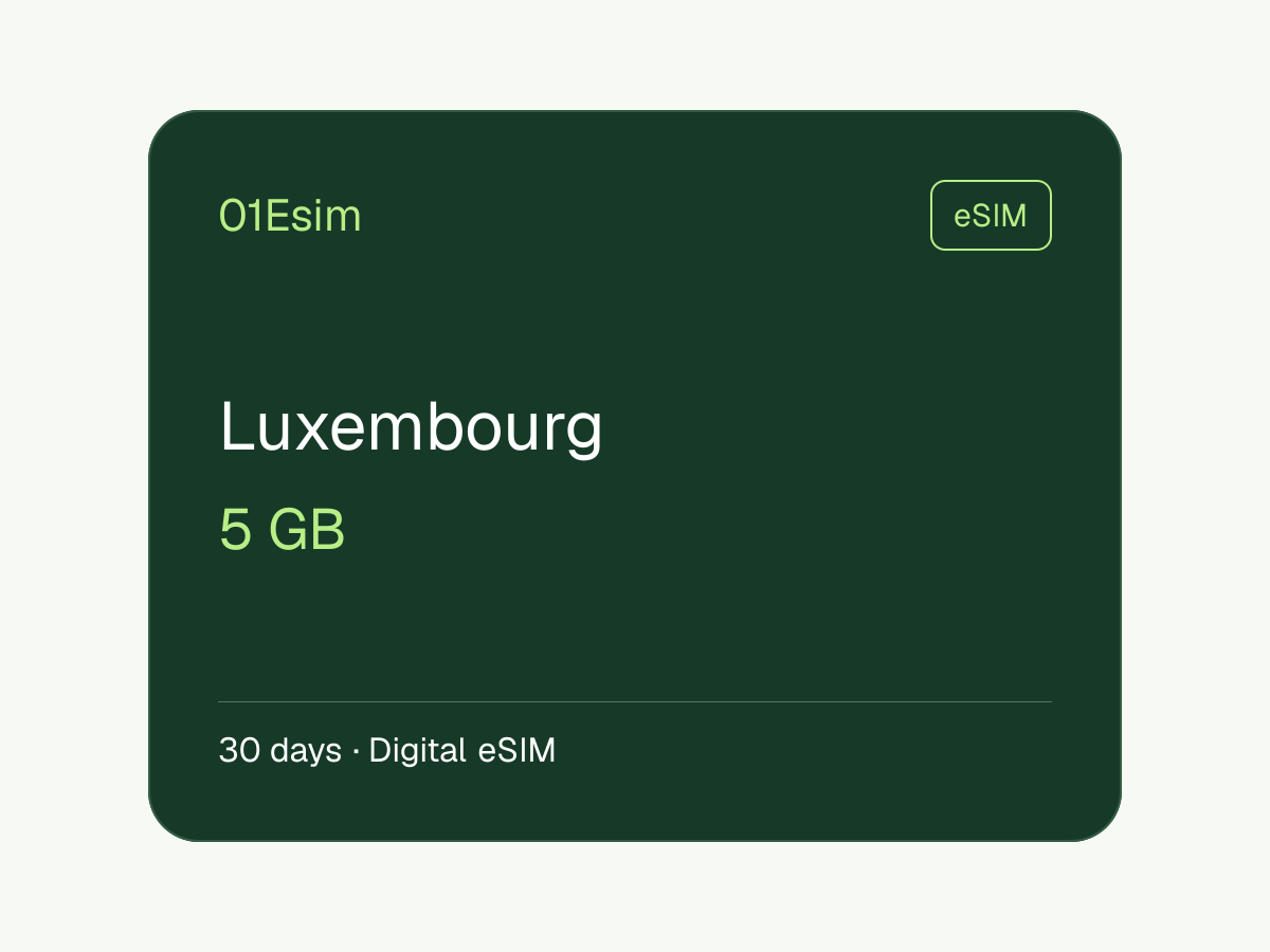 Luxembourg eSIM — 5 GB, 30 days