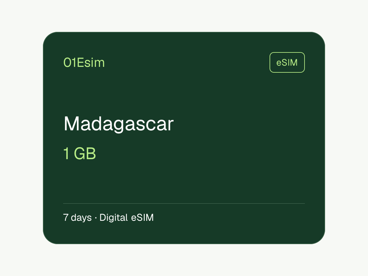 eSIM — Мадагаскар · 1 ГБ · 7 дней