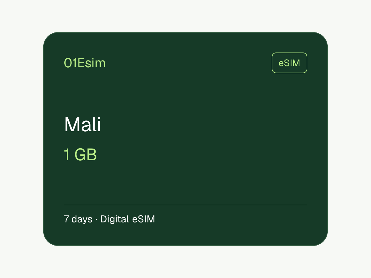 马里 eSIM · 1 GB · 7 天