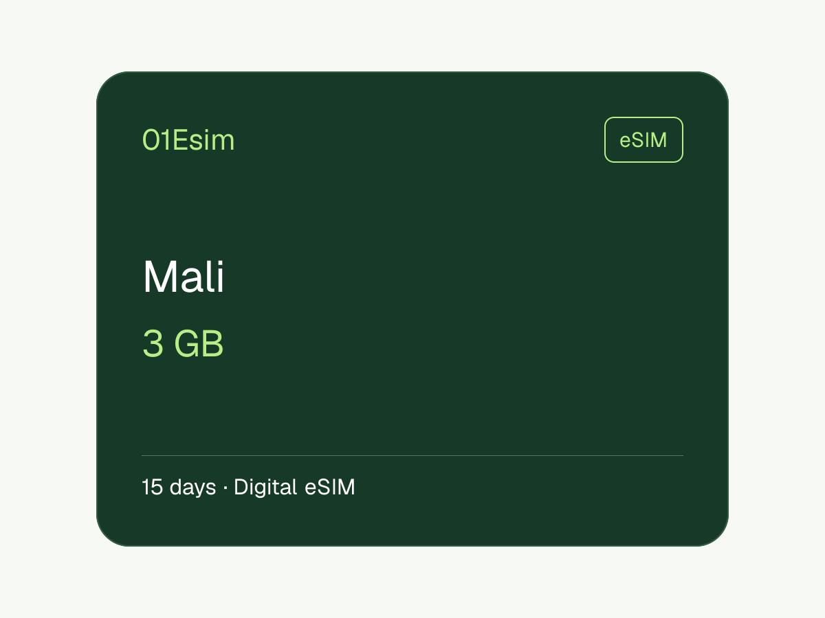 马里 eSIM · 3 GB · 15 天