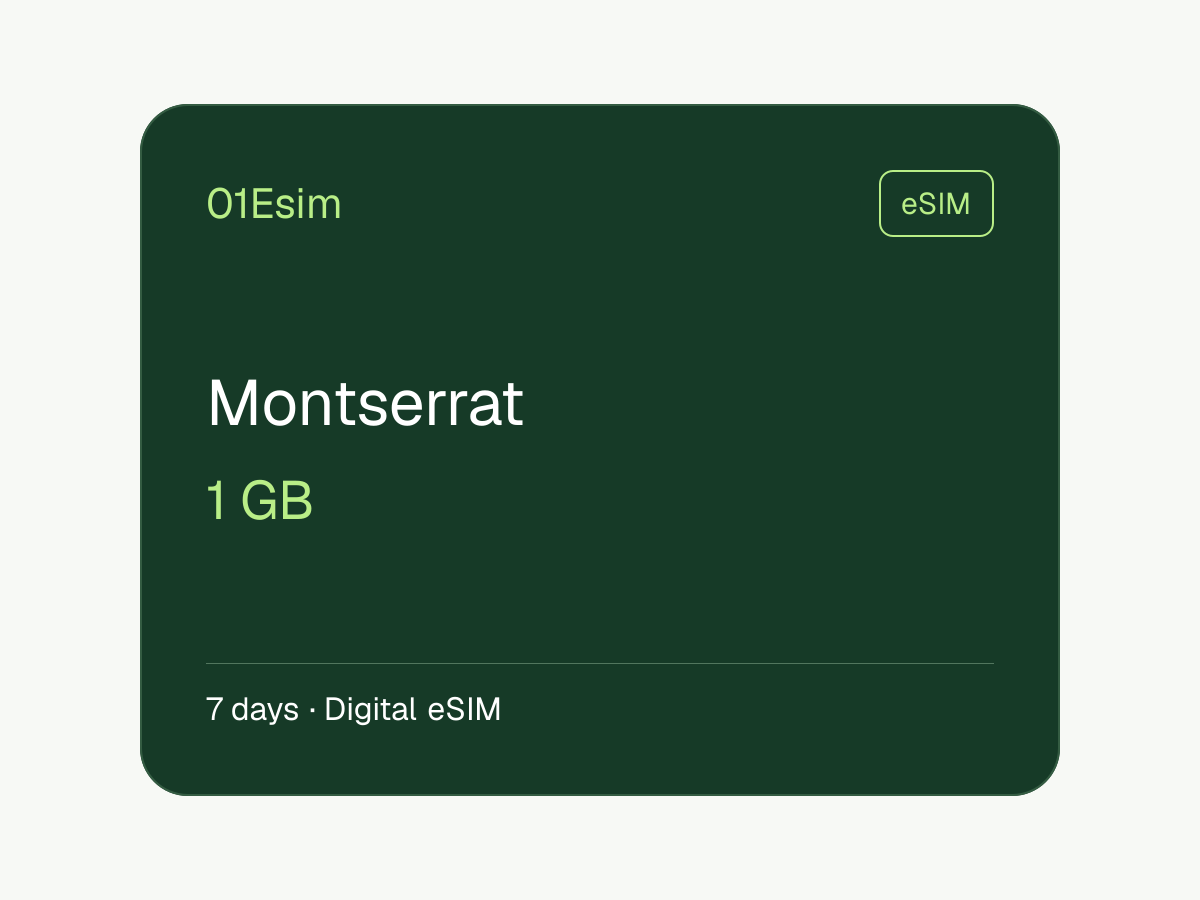 eSIM — Монтсеррат · 1 ГБ · 7 дней