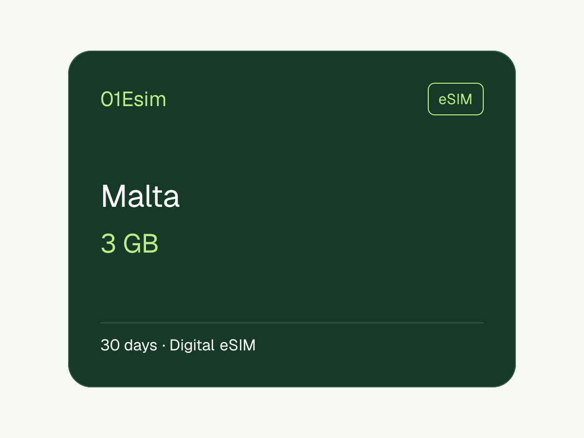 eSIM: Malta · 3 GB · 30 días