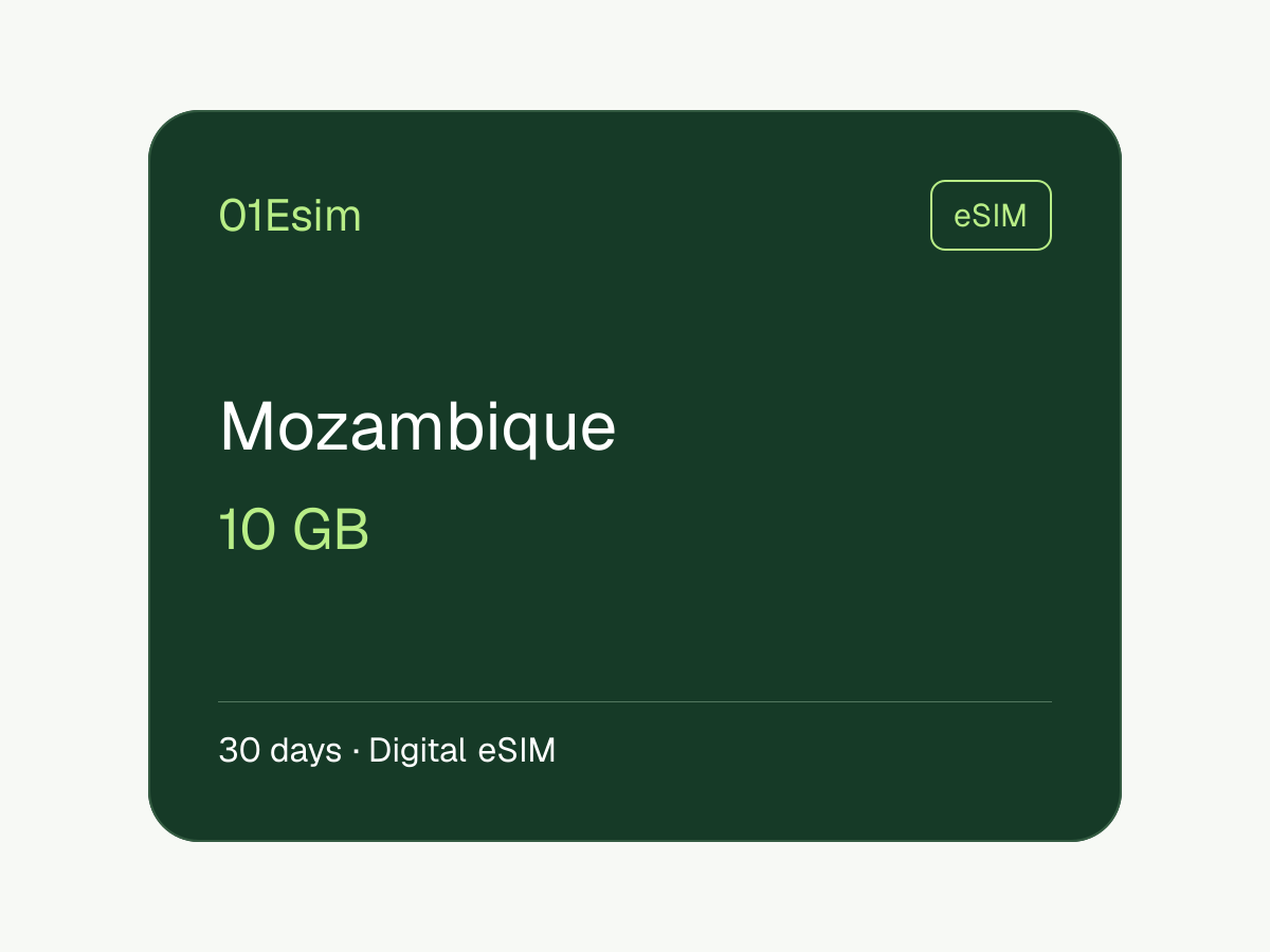 eSIM — Мозамбик · 10 ГБ · 30 дней