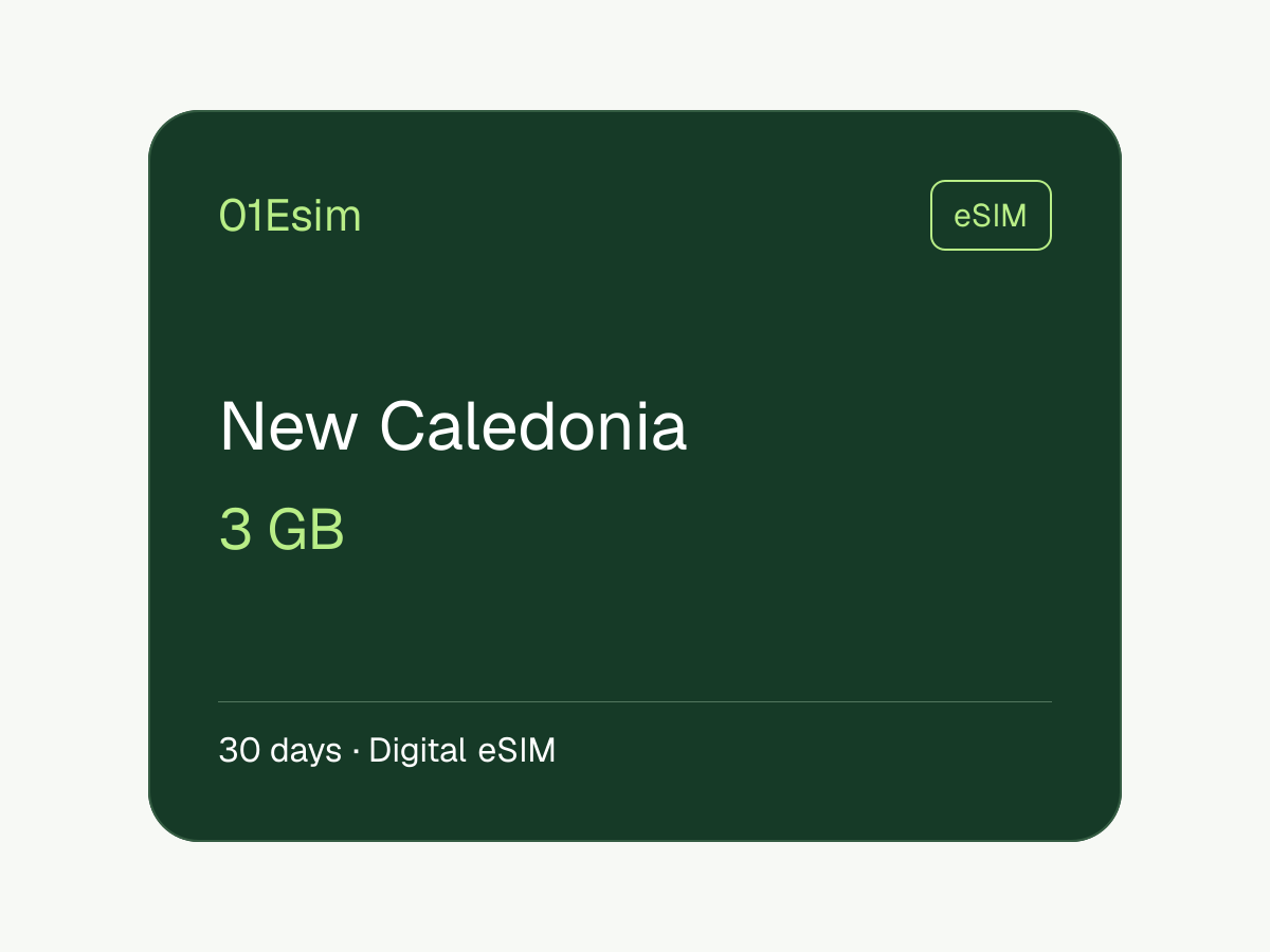 eSIM — Новая Каледония · 3 ГБ · 30 дней
