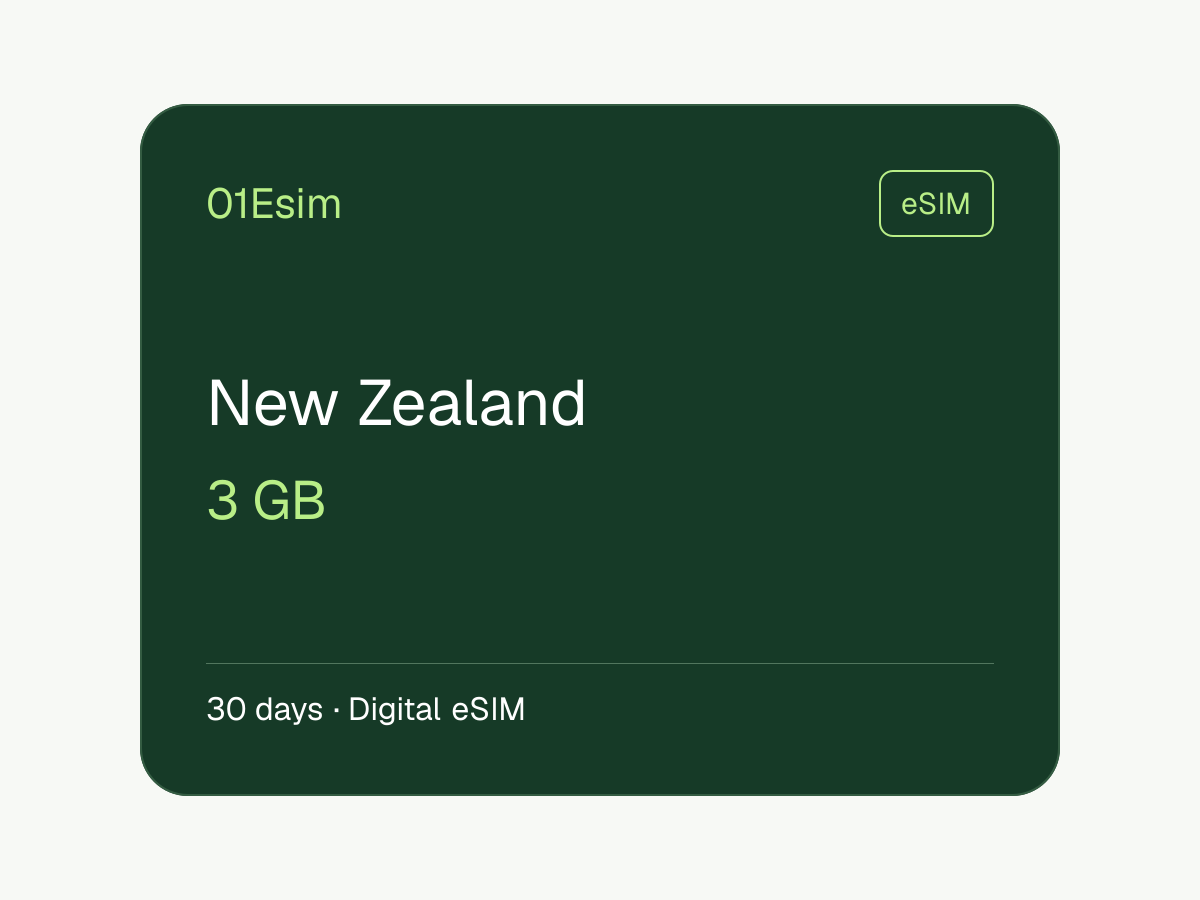 eSIM — Новая Зеландия · 3 ГБ · 30 дней