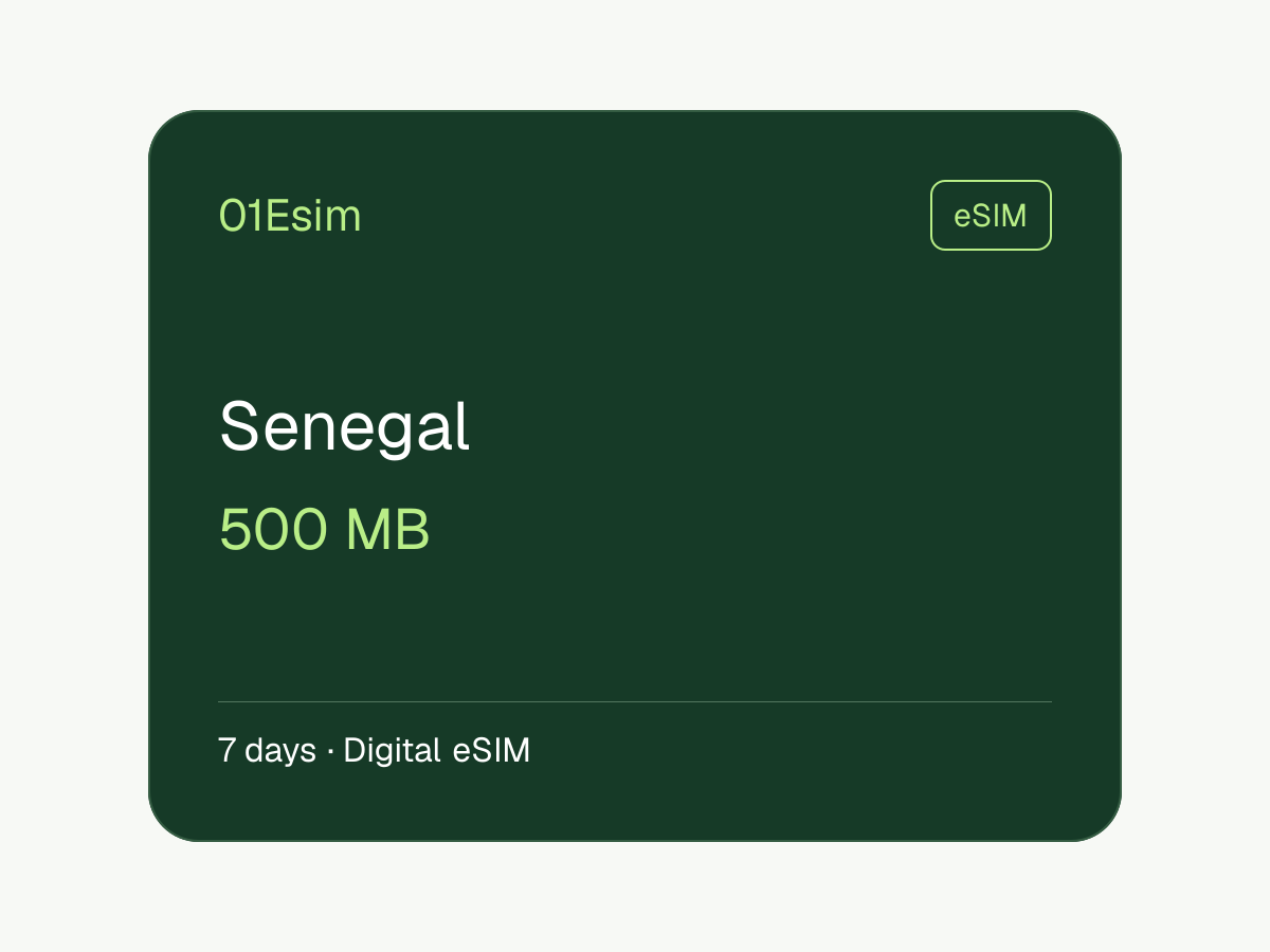 eSIM: Senegal · 500 MB · 7 días