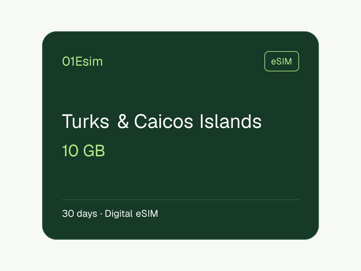 eSIM — Тёркс и Кайкос · 10 ГБ · 30 дней