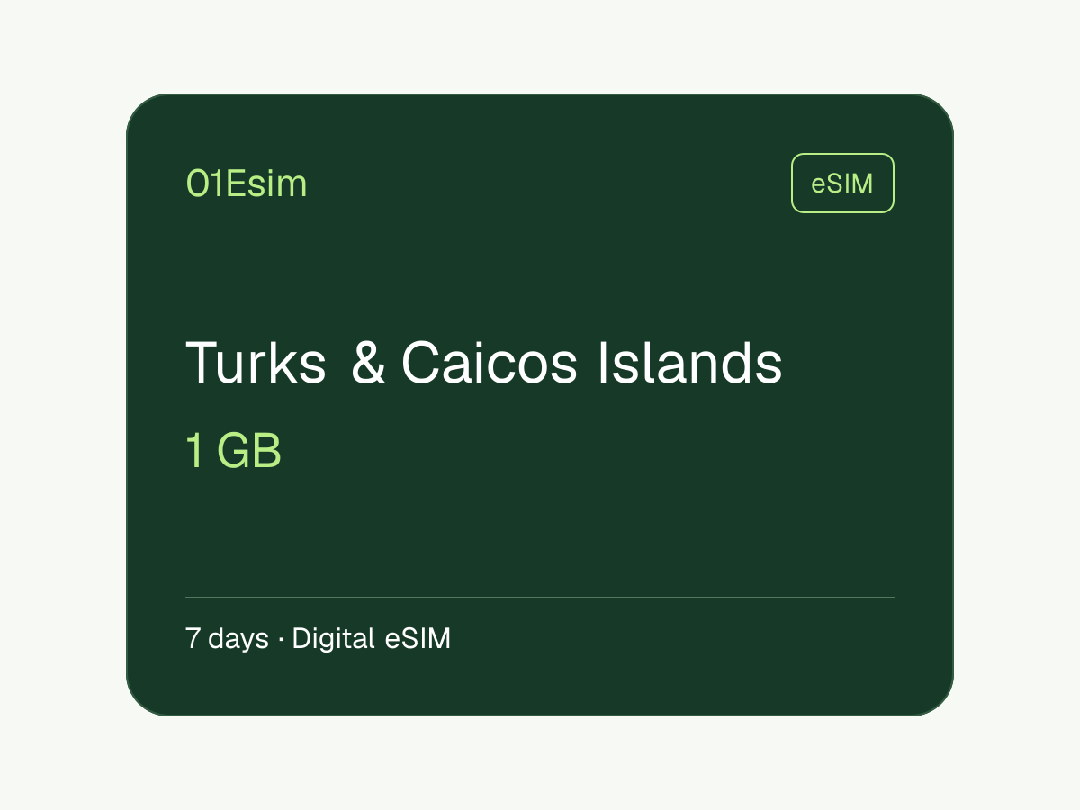 eSIM — Тёркс и Кайкос · 1 ГБ · 7 дней