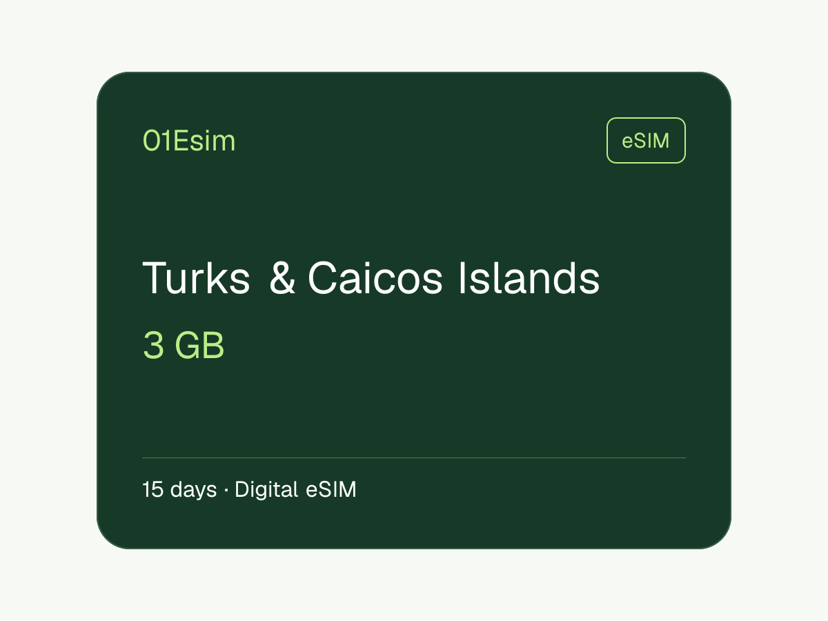 eSIM — Тёркс и Кайкос · 3 ГБ · 15 дней