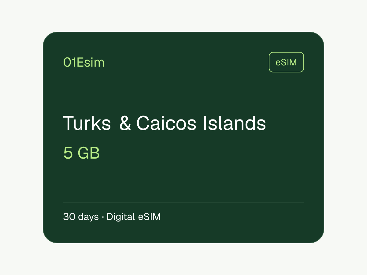 eSIM — Тёркс и Кайкос · 5 ГБ · 30 дней