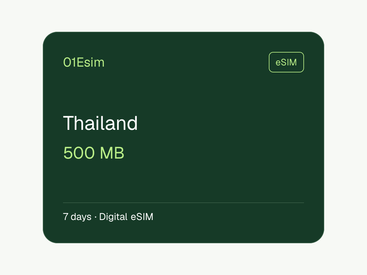 eSIM: Thailand · 500 MB · 7 Tage
