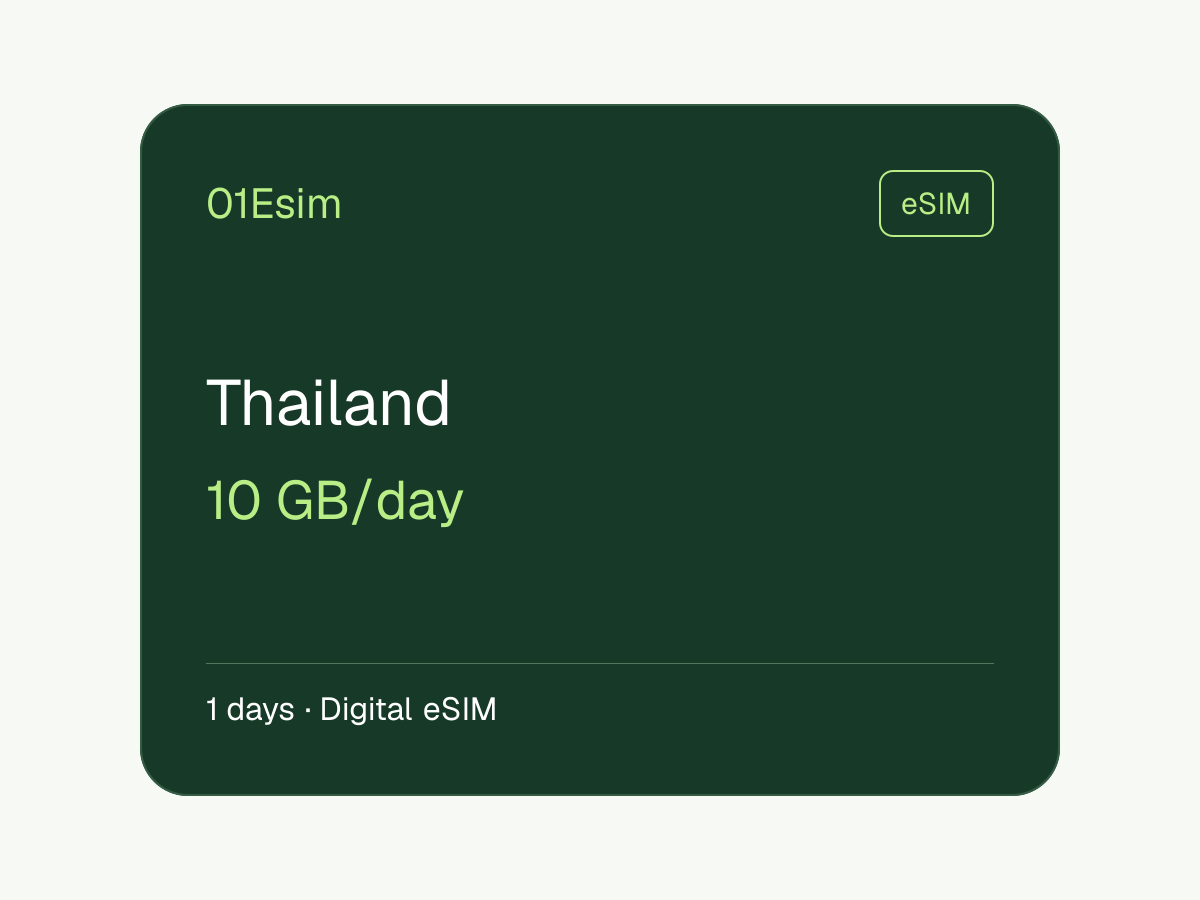 eSIM: Tailandia · 10 GB/día · 1 día