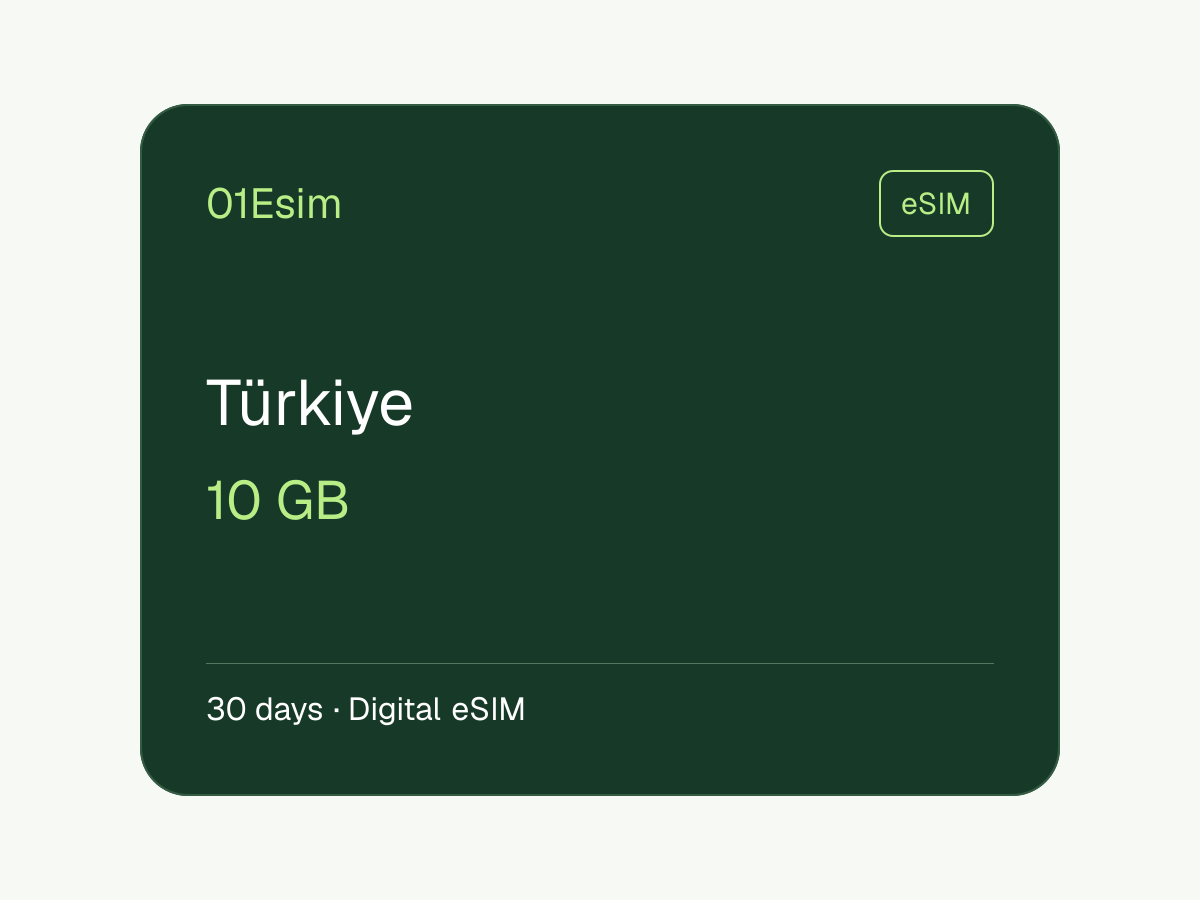 eSIM: Turquía · 10 GB · 30 días