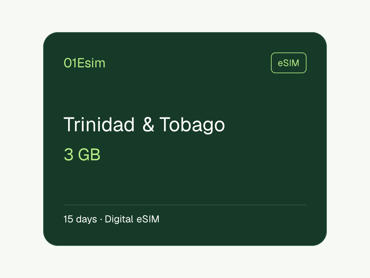 eSIM: Trinidad y Tobago · 3 GB · 15 días
