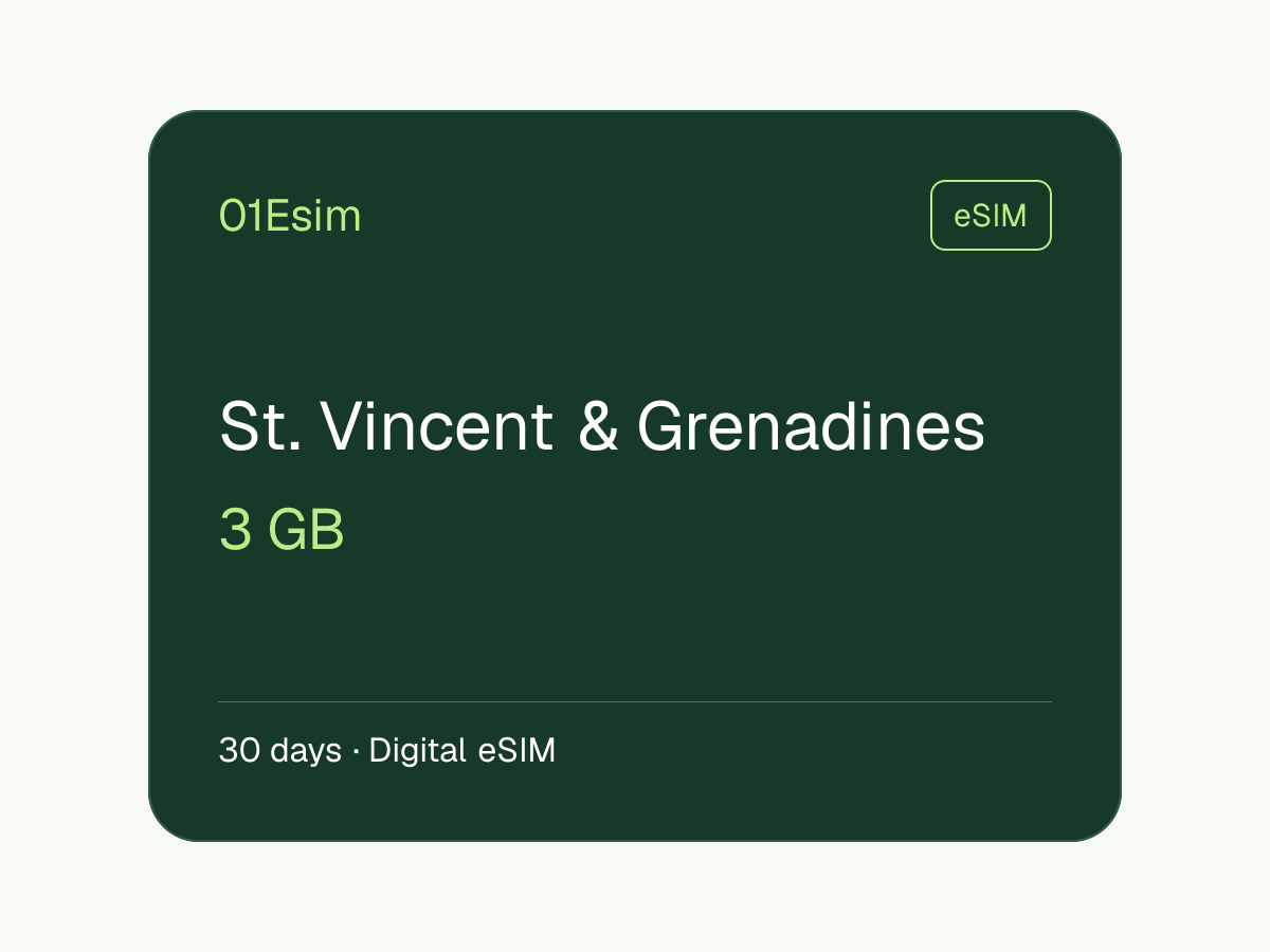 eSIM: San Vicente y las Granadinas · 3 GB · 30 días